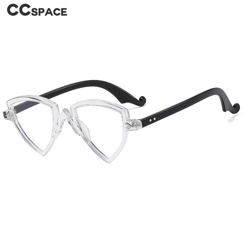 CCspace Women's Full Rim Irregular Triangle Tr 90 Eyeglasses 56405