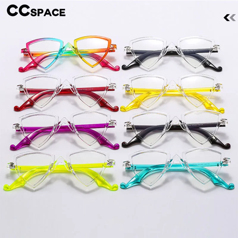 CCspace Women's Full Rim Irregular Triangle Tr 90 Eyeglasses 56405