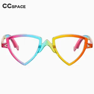 CCspace Women's Full Rim Irregular Triangle Tr 90 Eyeglasses 56405