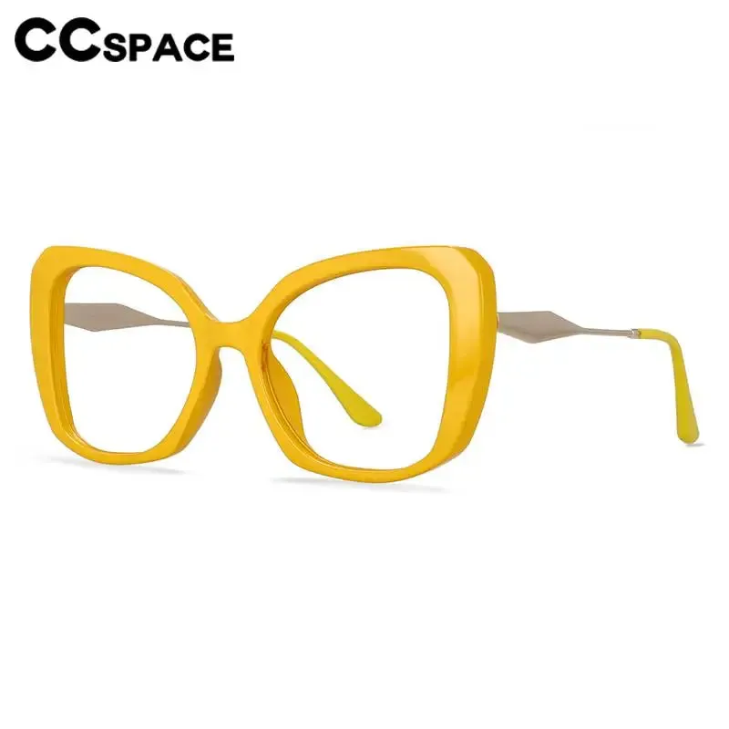 CCspace Women's Full Rim Large Cat Eye Plastic Alloy Reading Glasses R57092