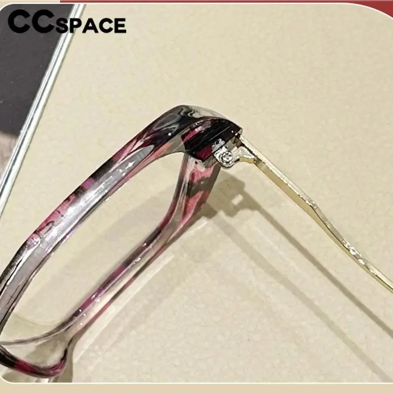 CCspace Women's Full Rim Large Polygon Plastic Eyeglasses 57426