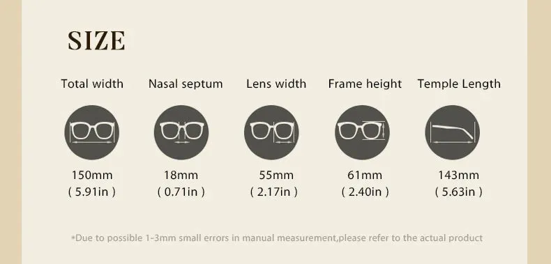 CCspace Women's Full Rim Large Polygon Plastic Eyeglasses 57426