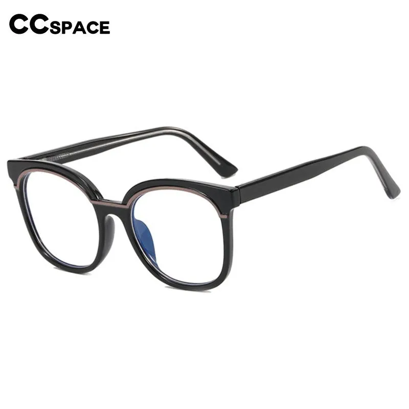 CCspace Women's Full Rim Large Square Tr 90 Titanium Eyeglasses 55119