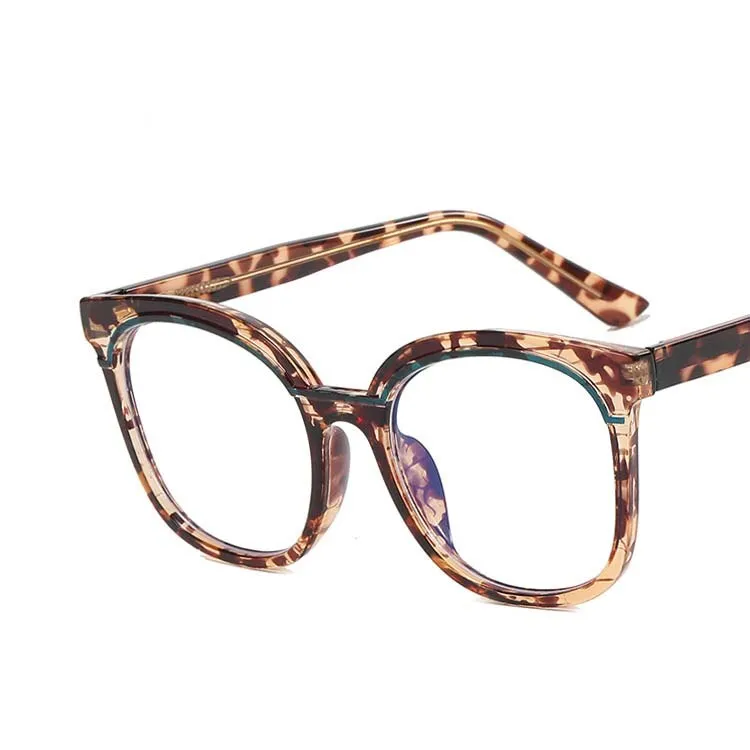 CCspace Women's Full Rim Large Square Tr 90 Titanium Eyeglasses 55119