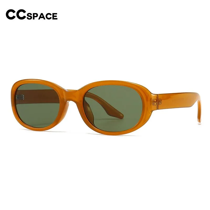 CCspace Women's Full Rim Oval  Tr 90 Eyeglasses Polarized Sunglasses 55869