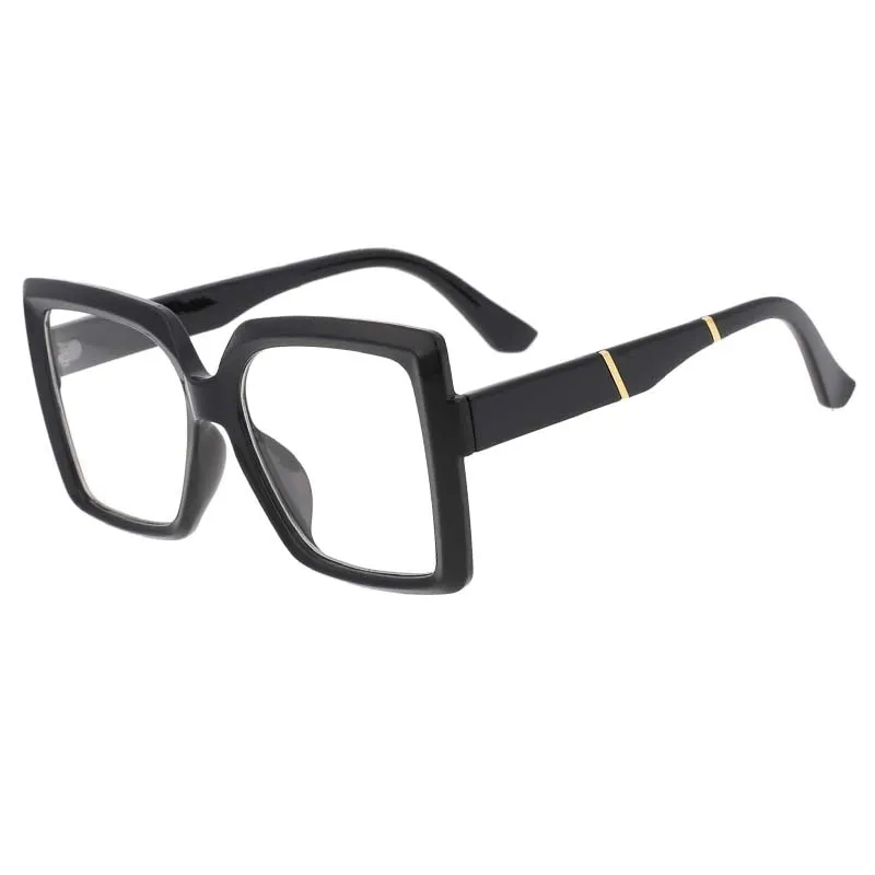 CCspace Women's Full Rim Oversize Square Resin Frame Eyeglasses 53319