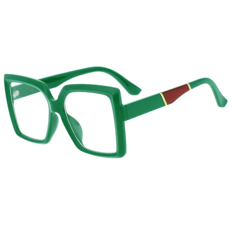 CCspace Women's Full Rim Oversize Square Resin Frame Eyeglasses 53319