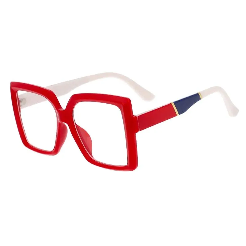 CCspace Women's Full Rim Oversize Square Resin Frame Eyeglasses 53319
