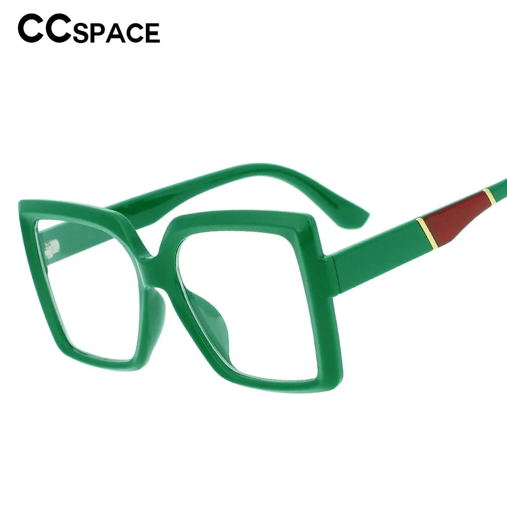 CCspace Women's Full Rim Oversize Square Resin Frame Eyeglasses 53319