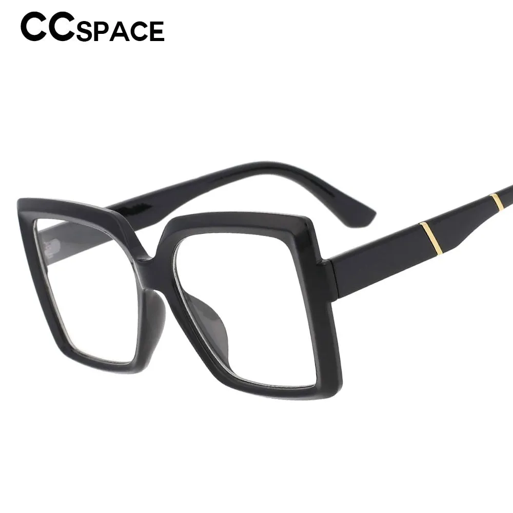 CCspace Women's Full Rim Oversize Square Resin Frame Eyeglasses 53319