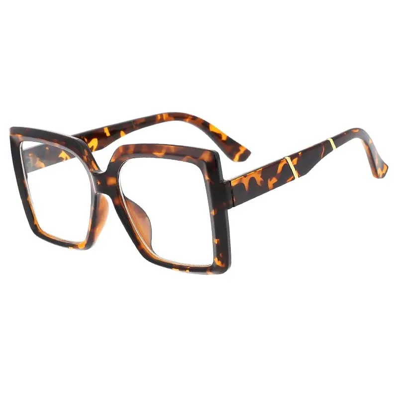 CCspace Women's Full Rim Oversize Square Resin Frame Eyeglasses 53319