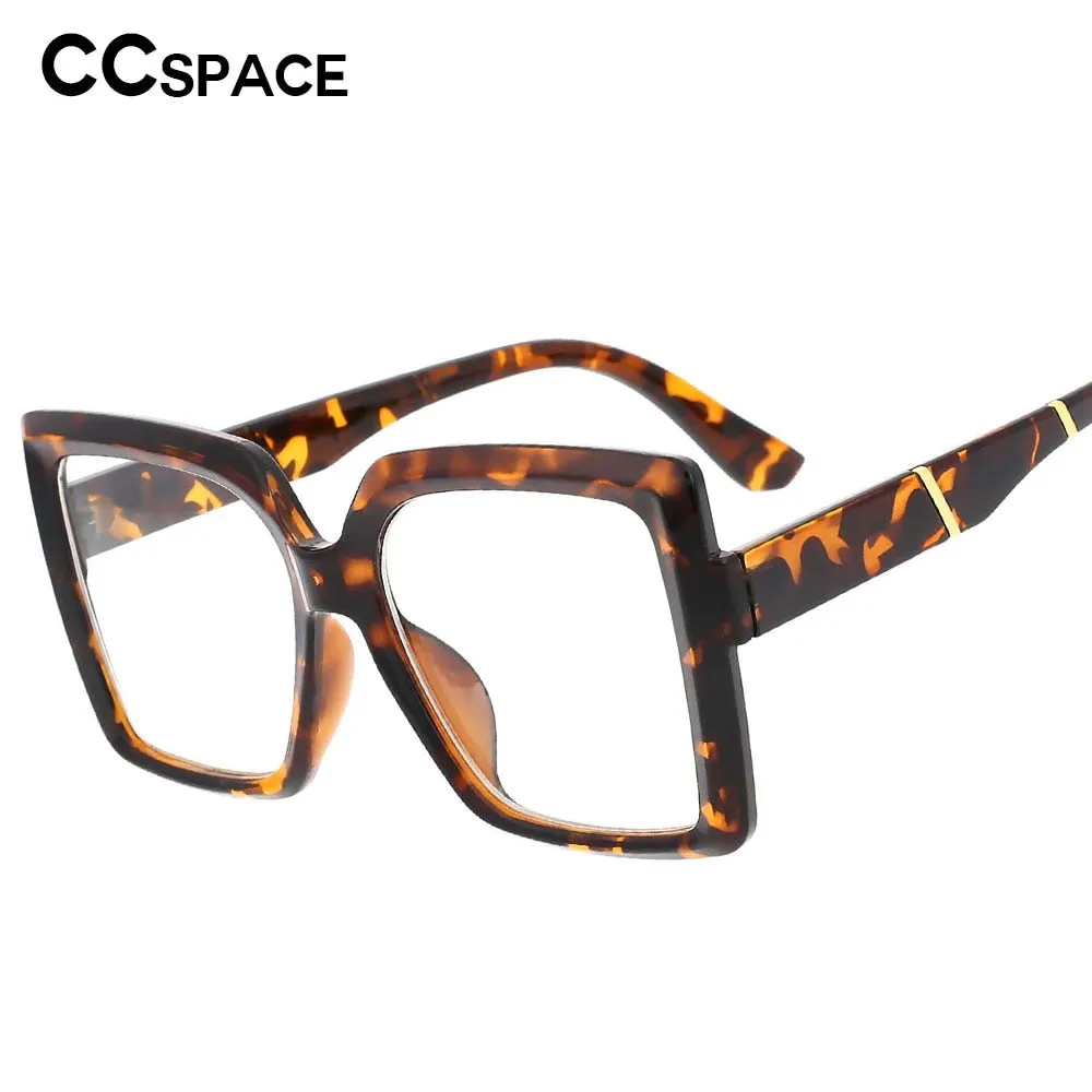 CCspace Women's Full Rim Oversize Square Resin Frame Eyeglasses 53319