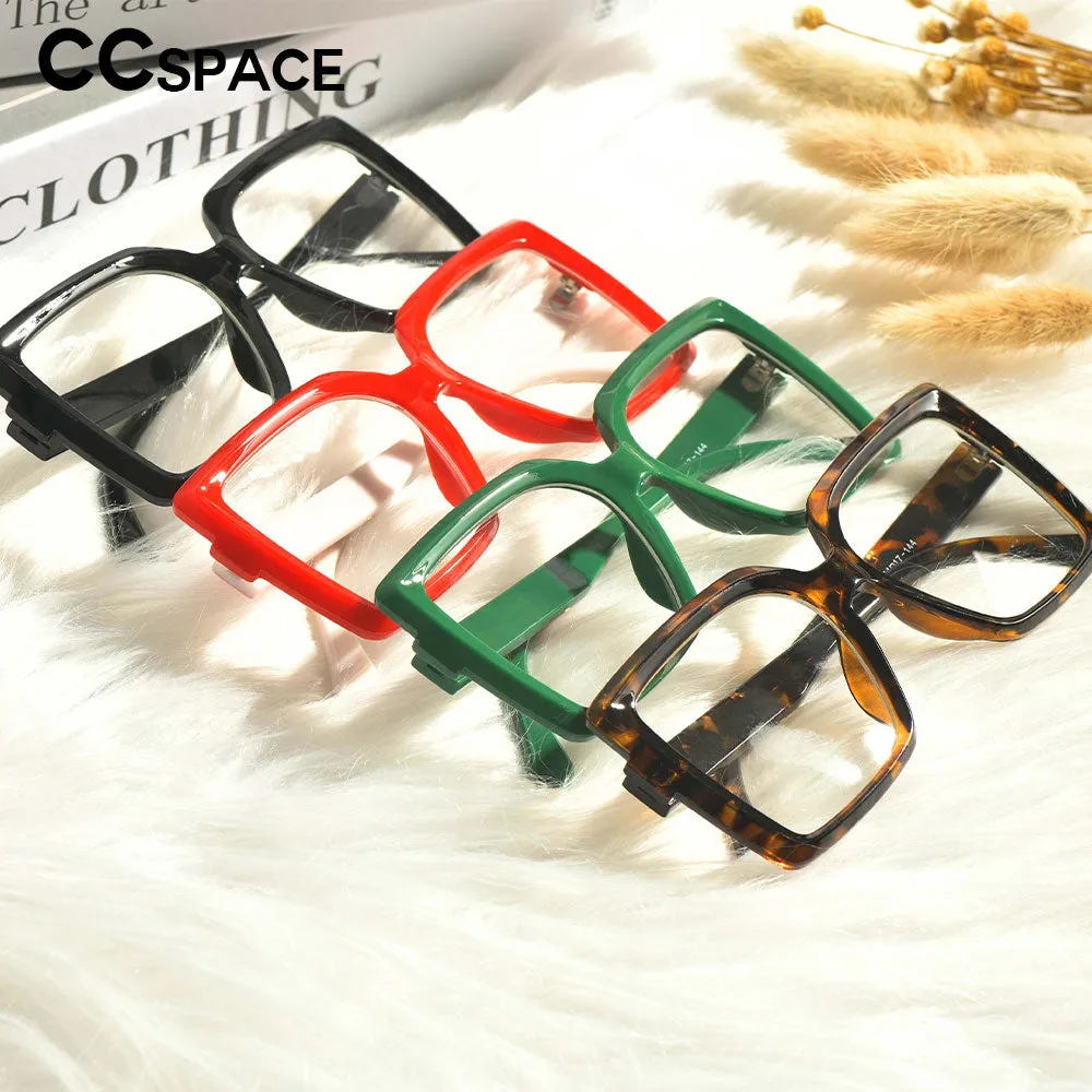 CCspace Women's Full Rim Oversize Square Resin Frame Eyeglasses 53319