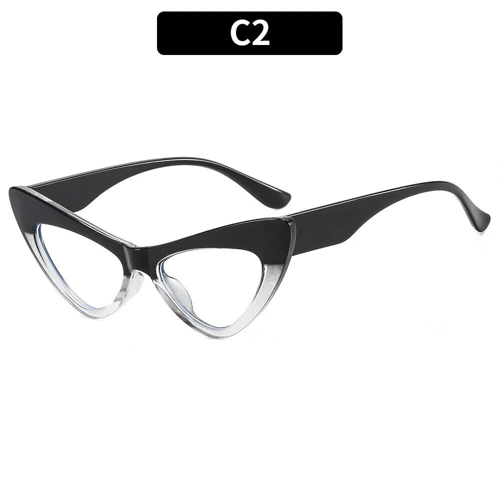 CCspace Women's Full Rim Oversized Cat Eye Acetate Eyeglasses 53299