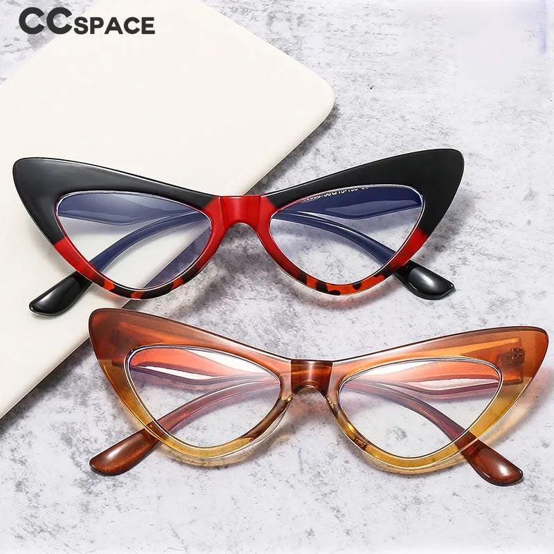 CCspace Women's Full Rim Oversized Cat Eye Acetate Eyeglasses 53299
