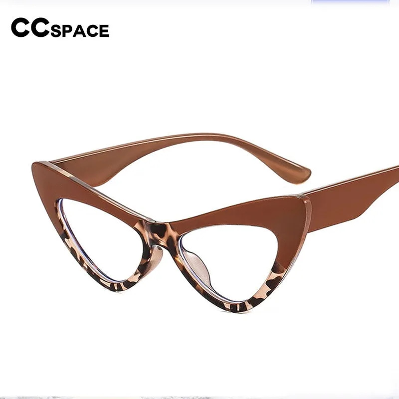 CCspace Women's Full Rim Oversized Cat Eye Acetate Eyeglasses 53299