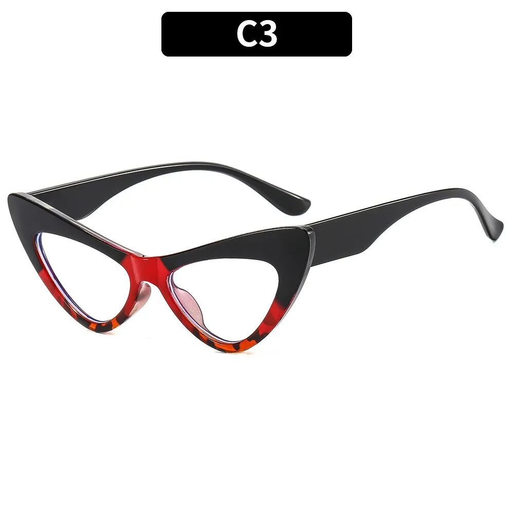 CCspace Women's Full Rim Oversized Cat Eye Acetate Eyeglasses 53299