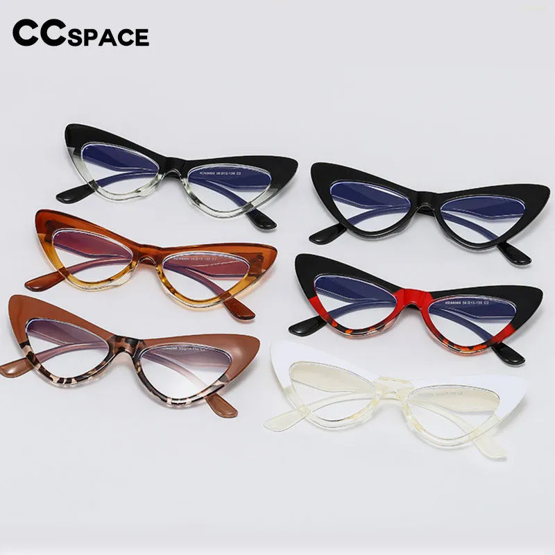 CCspace Women's Full Rim Oversized Cat Eye Acetate Eyeglasses 53299