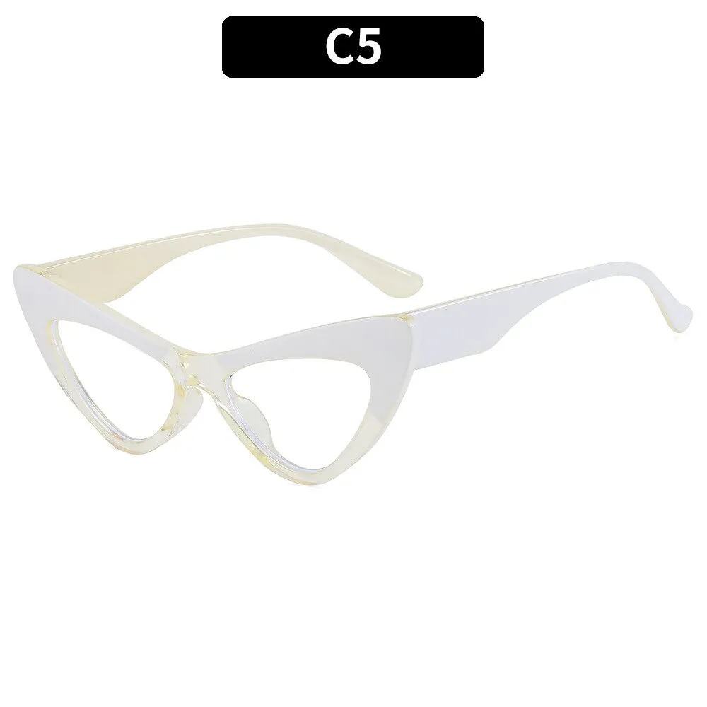 CCspace Women's Full Rim Oversized Cat Eye Acetate Eyeglasses 53299