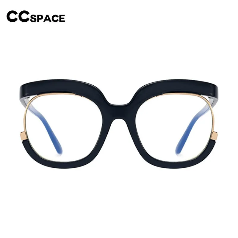 CCspace Women's Full Rim Oversized Cat Eye Resin Frame Eyeglasses 45057
