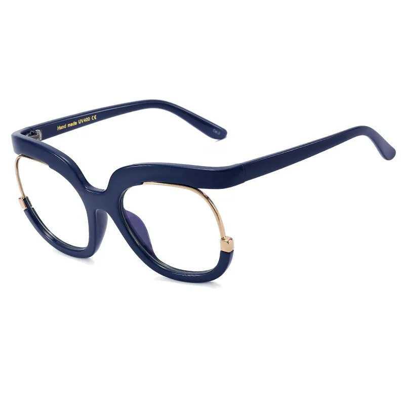 CCspace Women's Full Rim Oversized Cat Eye Resin Frame Eyeglasses 45057