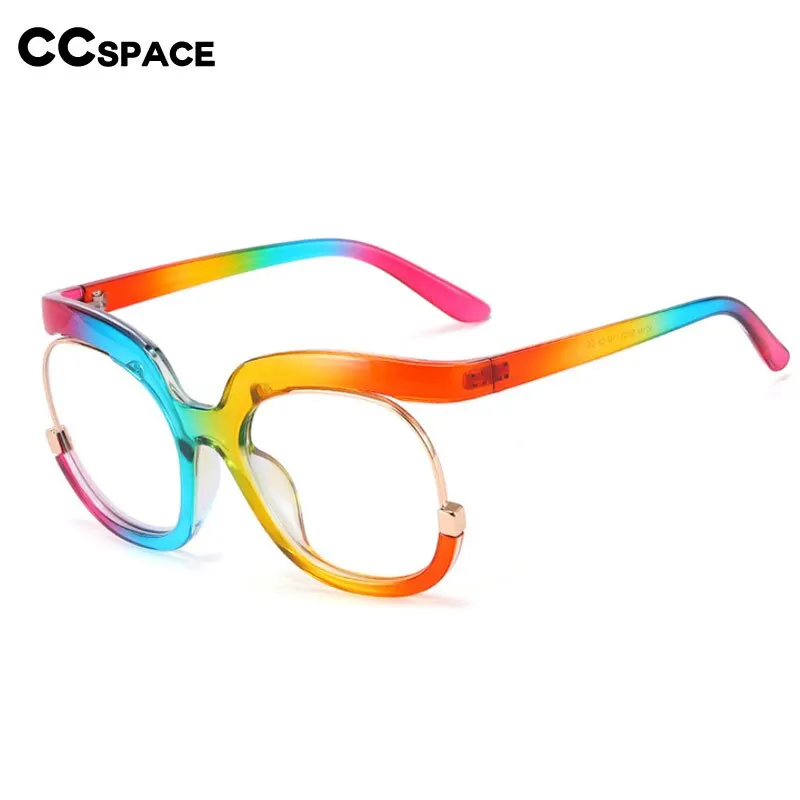 CCspace Women's Full Rim Oversized Cat Eye Resin Frame Eyeglasses 45057