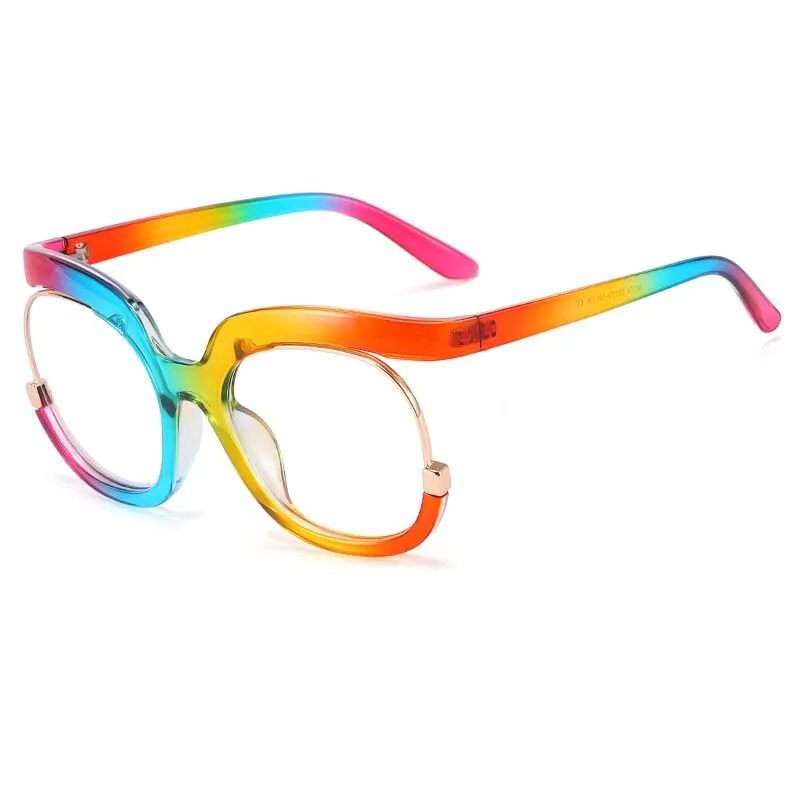 CCspace Women's Full Rim Oversized Cat Eye Resin Frame Eyeglasses 45057