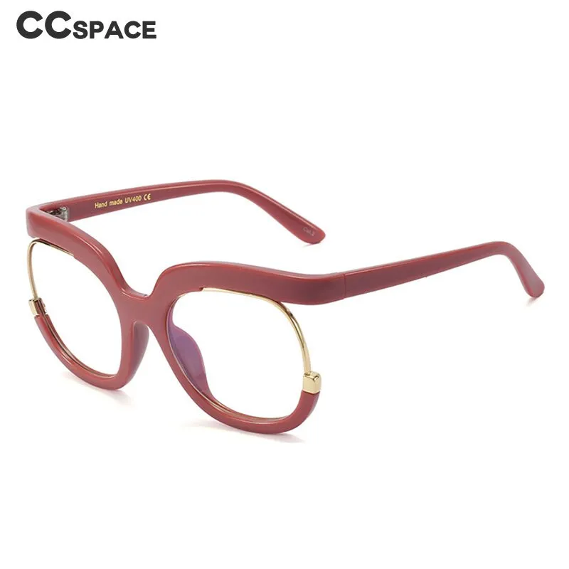 CCspace Women's Full Rim Oversized Cat Eye Resin Frame Eyeglasses 45057