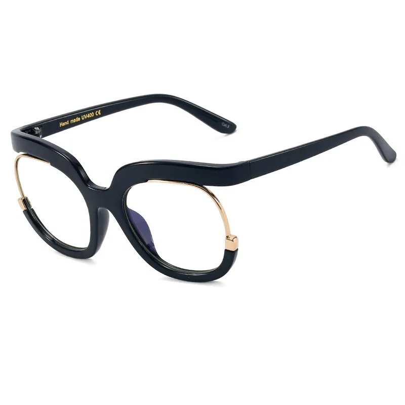 CCspace Women's Full Rim Oversized Cat Eye Resin Frame Eyeglasses 45057