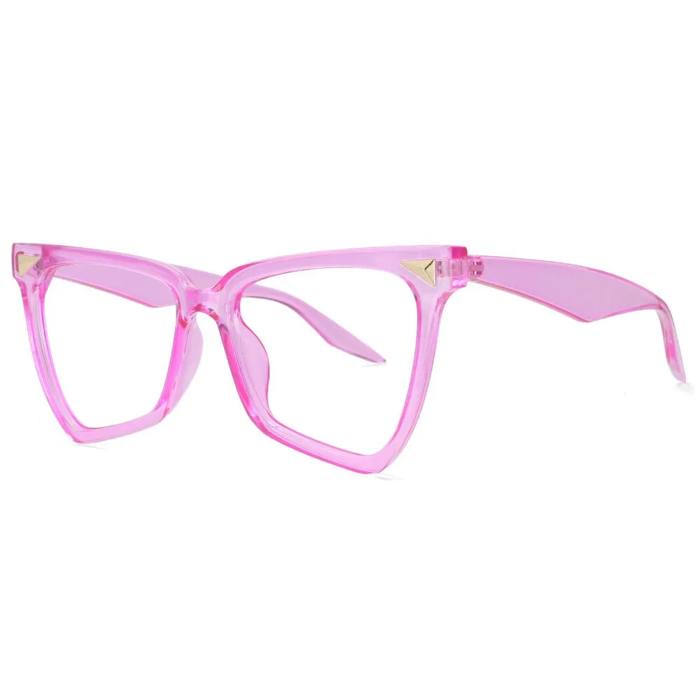 CCspace Women's Full Rim Oversized Square Tr 90 Titanium Frame Eyeglasses  53838