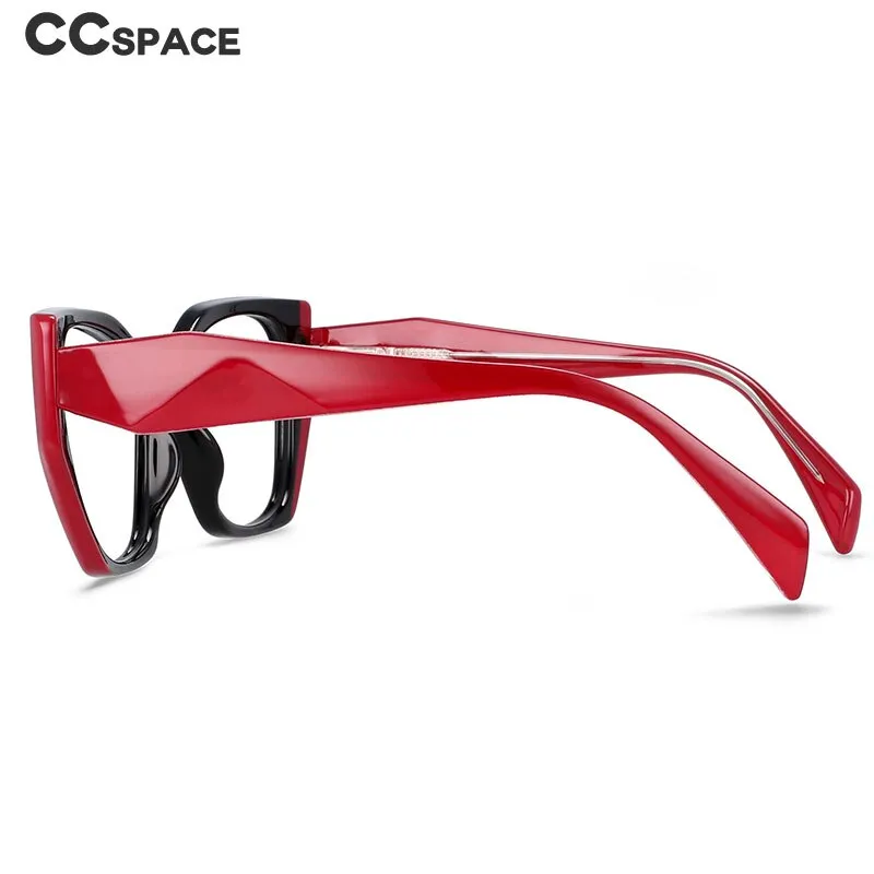 CCspace Women's Full Rim Oversized Square Tr 90 Titanium Frame Eyeglasses 54397