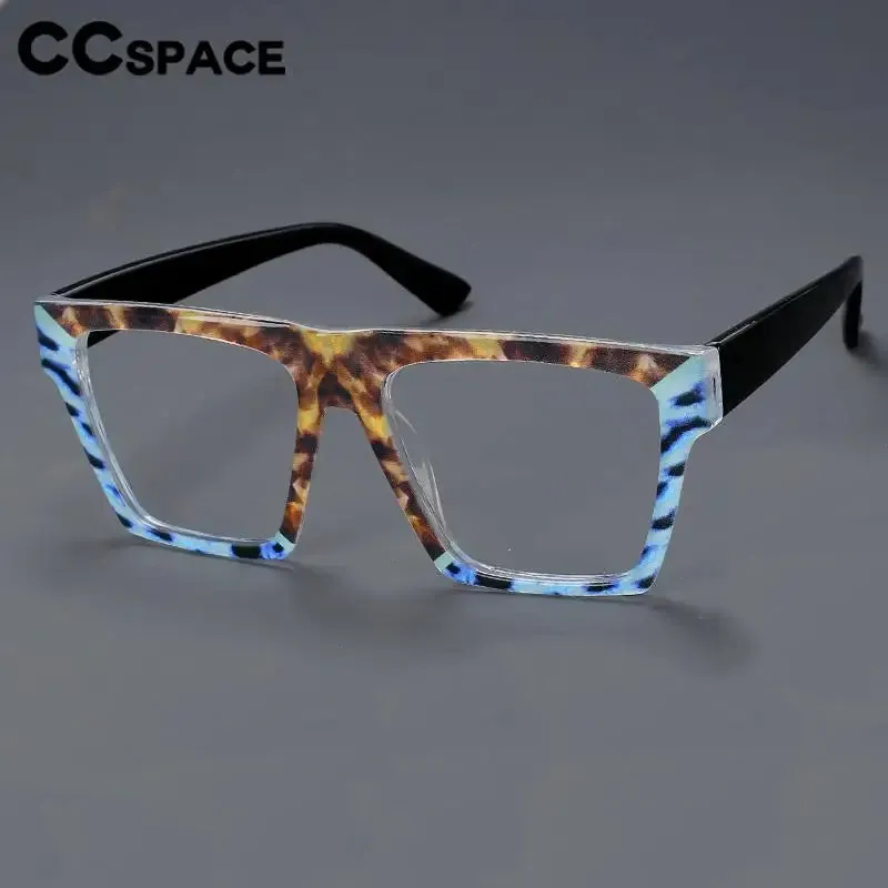 CCspace Women's Full Rim Plastic Large Square Reading Glasses R57093