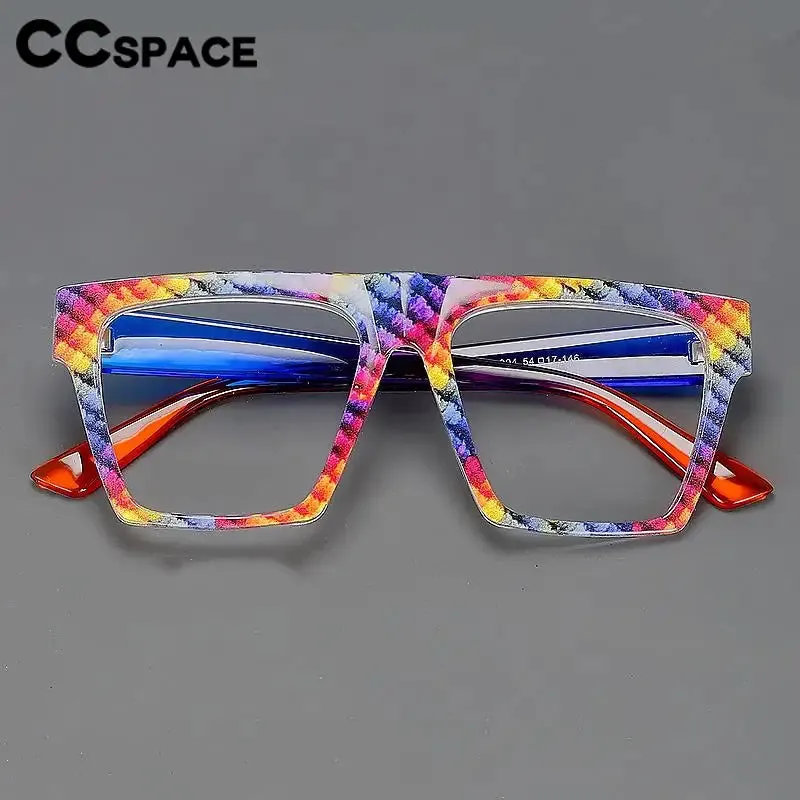 CCspace Women's Full Rim Plastic Large Square Reading Glasses R57093
