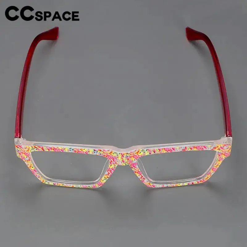 CCspace Women's Full Rim Plastic Large Square Reading Glasses R57093