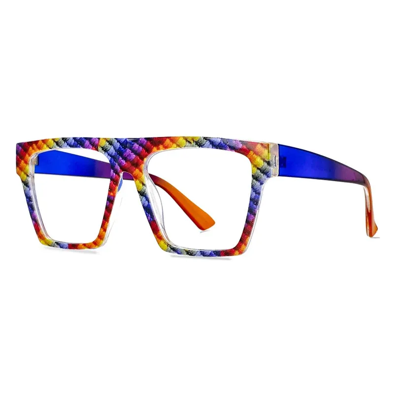 CCspace Women's Full Rim Plastic Large Square Reading Glasses R57093