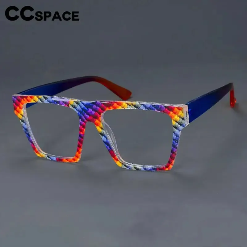CCspace Women's Full Rim Plastic Large Square Reading Glasses R57093