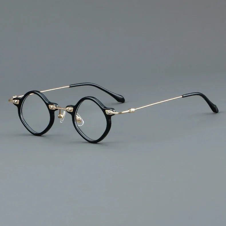 CCspace Women's Full Rim Round Acetate Alloy Eyeglasses 57170