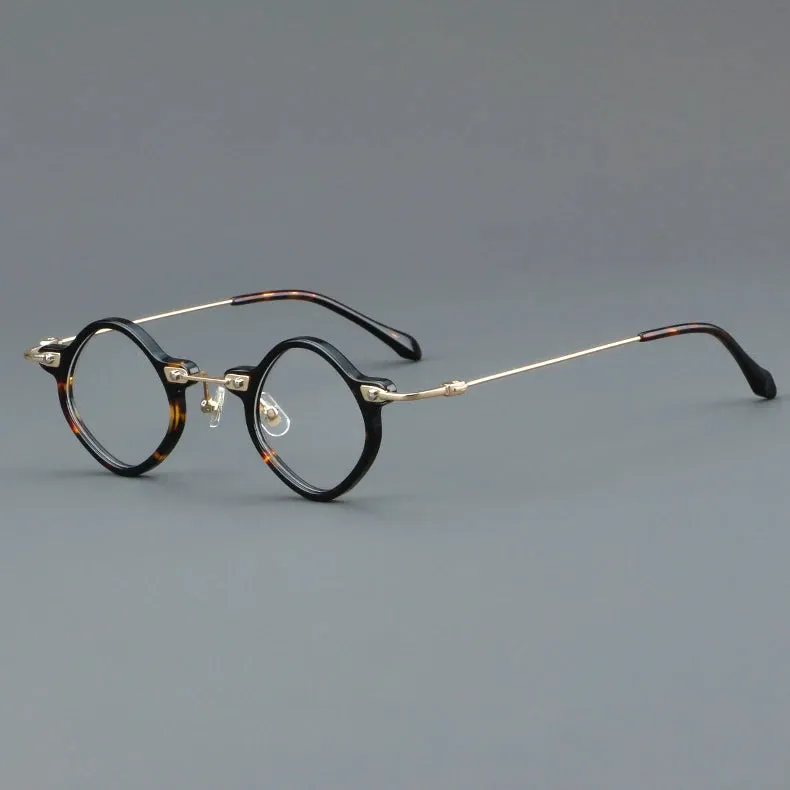 CCspace Women's Full Rim Round Acetate Alloy Eyeglasses 57170