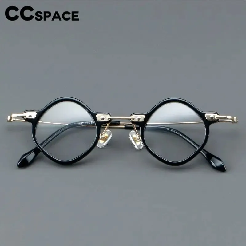CCspace Women's Full Rim Round Acetate Alloy Eyeglasses 57170