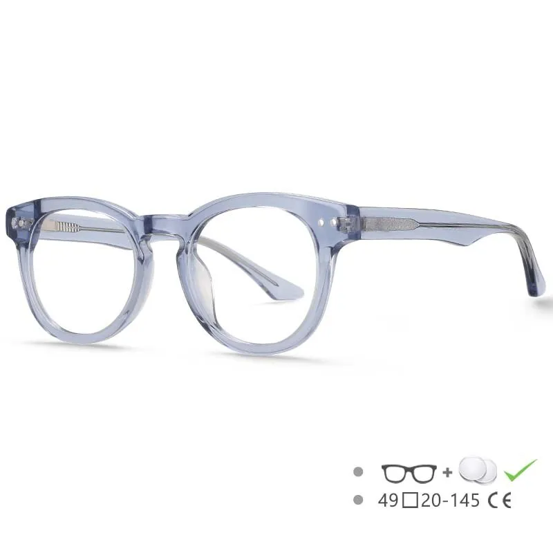 CCspace Women's Full Rim Round Acetate Eyeglasses 55215