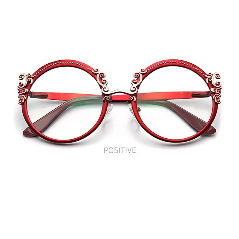 CCspace Women's Full Rim Round Alloy Eyeglasses 53265