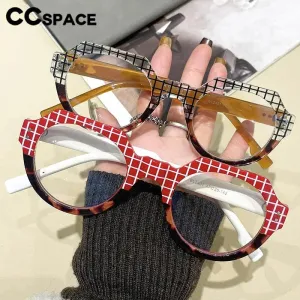 CCspace Women's Full Rim Round Plastic Eyeglasses 57420