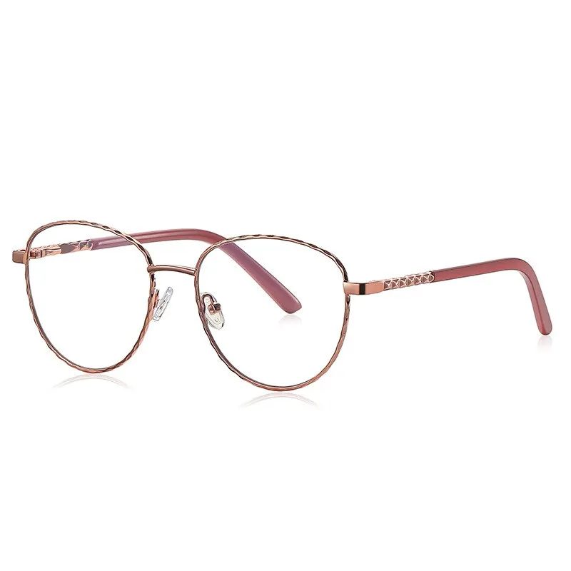 CCspace Women's Full Rim Round Square Stainless Steel Eyeglasses 54529