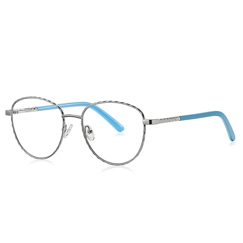CCspace Women's Full Rim Round Square Stainless Steel Eyeglasses 54529