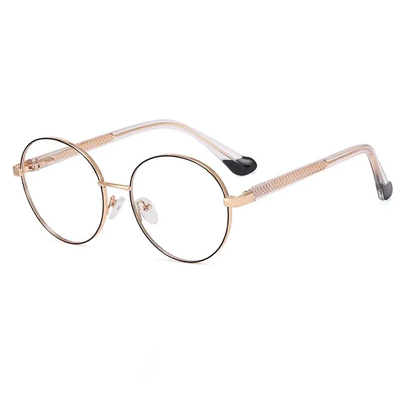 CCspace Women's Full Rim Round Tr 90 Titanium Eyeglasses 55008