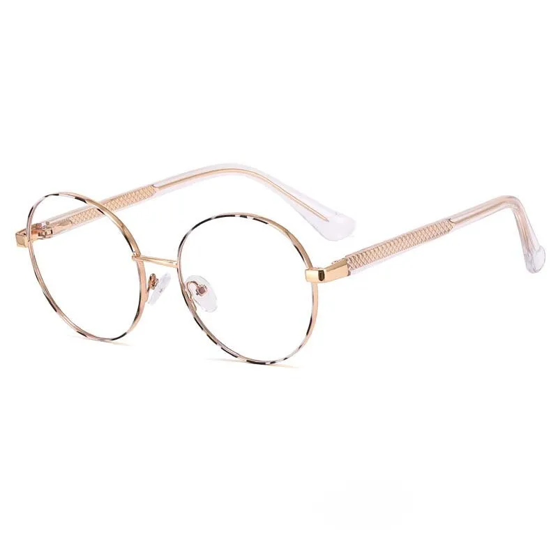 CCspace Women's Full Rim Round Tr 90 Titanium Eyeglasses 55008