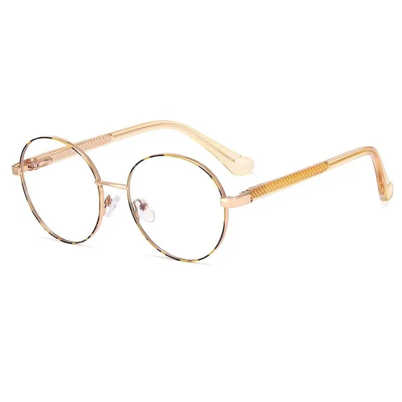 CCspace Women's Full Rim Round Tr 90 Titanium Eyeglasses 55008