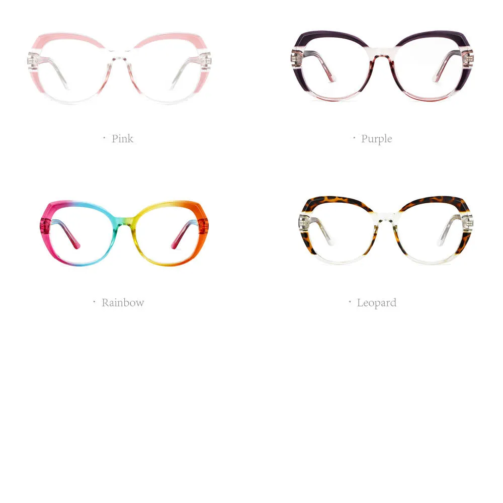 CCspace Women's Full Rim Round Tr 90 Titanium Frame Eyeglasses 53701