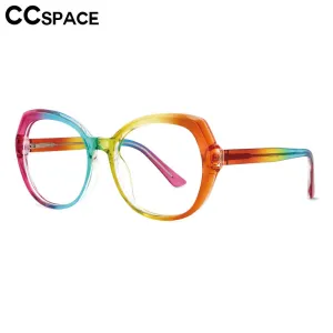 CCspace Women's Full Rim Round Tr 90 Titanium Frame Eyeglasses 53701