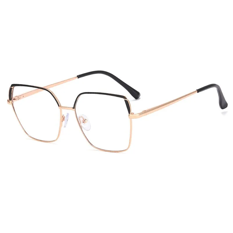 CCspace Women's Full Rim Squar Cat Eye Titanium Alloy Eyeglasses 55574